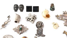 STERLING SILVER JEWELRY - BRACELETS, BROOCHES, & MORE