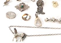 STERLING SILVER JEWELRY - BRACELETS, BROOCHES, & MORE