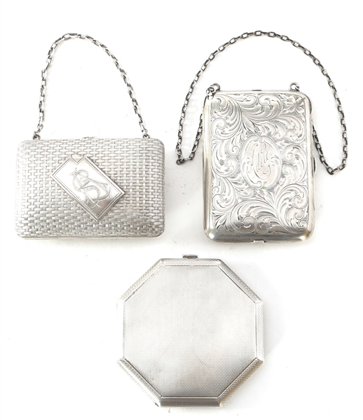 STERLING SILVER PURSES & COMPACT 