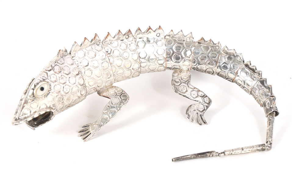 EMILIA CASTILLO TAXCO SILVERPLATE LIZARD BOTTLE OPENER