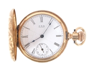 LADIES WALTHAM 14K YELLOW GOLD CASE POCKET WATCH