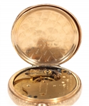 LADIES WALTHAM 14K YELLOW GOLD CASE POCKET WATCH