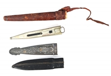 HUNTING KNIVES & SCABBARDS - LOT OF 4