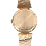 LADIES BULOVA ACCUTRON 14K GOLD & DIAMOND WRIST WATCH