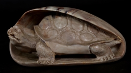 CHINESE CARVED SHOUSHAN STONE TURTLE