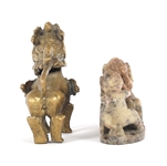 ASIAN STONE & METAL FIGURINES, JADE BUCKLE, & BUDDHA