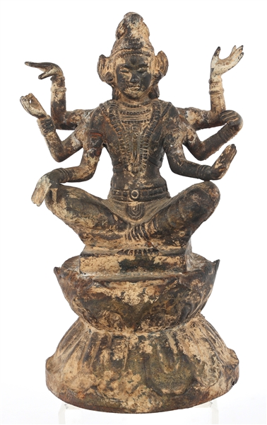 HINDU CAST IRON FIGURE OF GODDESS KALI