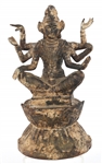 HINDU CAST IRON FIGURE OF GODDESS KALI