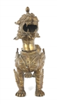 NEPALESE BRASS TEMPLE LION