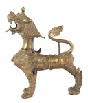 NEPALESE BRASS TEMPLE LION