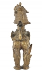 NEPALESE BRASS TEMPLE LION