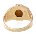 MEN'S 10K YELLOW GOLD TIGER'S EYE FASHION RING