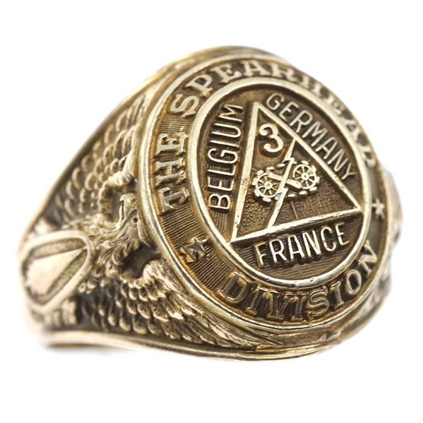 MENS 10K YELLOW GOLD U.S. SPEARHEAD DIVISION RING