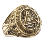 MENS 10K YELLOW GOLD U.S. SPEARHEAD DIVISION RING