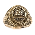 MEN'S 10K YELLOW GOLD U.S. SPEARHEAD DIVISION RING