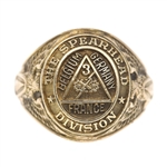 MEN'S 10K YELLOW GOLD U.S. SPEARHEAD DIVISION RING