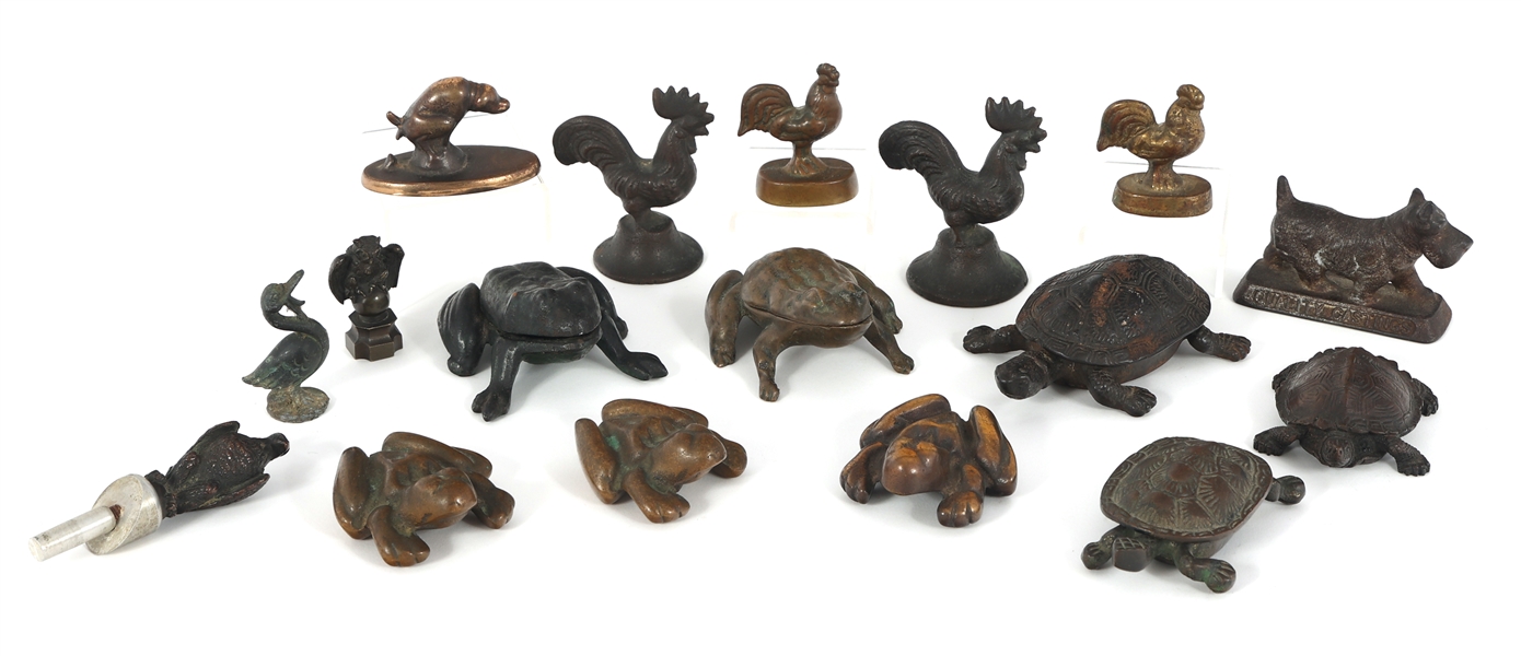 BRONZE ANIMAL FIGURINES & PAPERWEIGHTS 