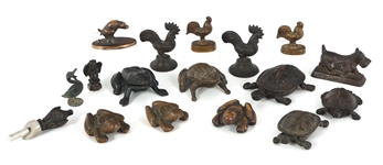 BRONZE ANIMAL FIGURINES & PAPERWEIGHTS 