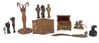 BRONZE & BRASS FIGURINE STATUES & ITEMS