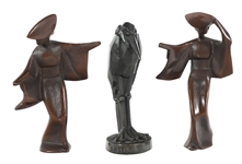 MODERN BRONZE & METAL CAST STATUES