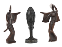 MODERN BRONZE & METAL CAST STATUES