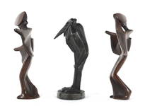 MODERN BRONZE & METAL CAST STATUES