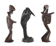 MODERN BRONZE & METAL CAST STATUES
