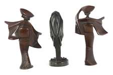 MODERN BRONZE & METAL CAST STATUES