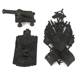 BRONZE WALL PLAQUES & MINIATURE CANNON