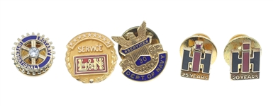10K YELLOW GOLD U.S. GOVERNMENT & EMPLOYEE SERVICE PINS
