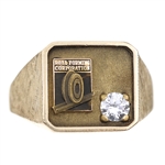 MEN'S 10K GOLD & DIAMOND ROLL FORMING CORP SIGNET RING