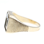 MEN'S 10K GOLD & DIAMOND ROLL FORMING CORP SIGNET RING