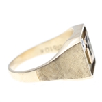 MEN'S 10K GOLD & DIAMOND ROLL FORMING CORP SIGNET RING