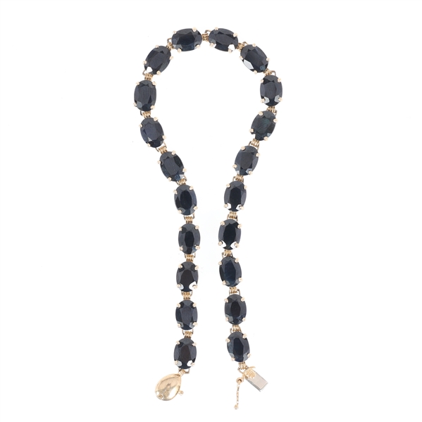 10K YELLOW GOLD SAPPHIRE BRACELET