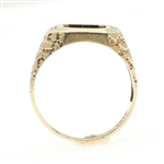 MEN'S 10K YELLOW GOLD ONYX FASHION RING