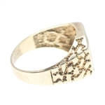 MEN'S 10K YELLOW GOLD ONYX FASHION RING
