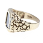MEN'S 10K YELLOW GOLD ONYX FASHION RING