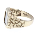 MEN'S 10K YELLOW GOLD ONYX FASHION RING