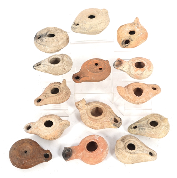 ROMAN & GREEK OIL LAMPS - LOT OF 14