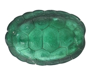 ART DECO MALACHITE GLASS TORTOISE BOX