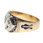 MEN'S 10K YELLOW GOLD MASONIC FRATERNAL RING 