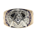 MEN'S 10K YELLOW GOLD MASONIC FRATERNAL RING 