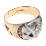 MEN'S 10K YELLOW GOLD MASONIC FRATERNAL RING 