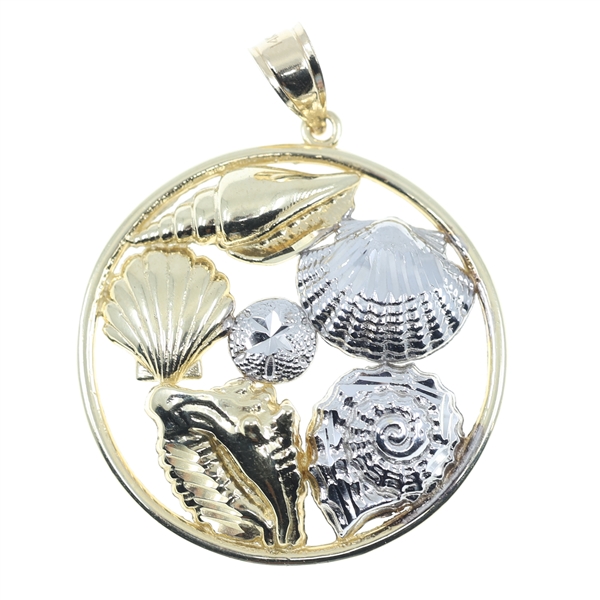 14K YELLOW GOLD SEASHELL PENDANT
