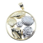 14K YELLOW GOLD SEASHELL PENDANT