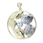 14K YELLOW GOLD SEASHELL PENDANT