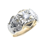 10K YELLOW GOLD SHRINERS MASONIC FRATERNAL RING