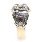 10K YELLOW GOLD SHRINER'S MASONIC FRATERNAL RING