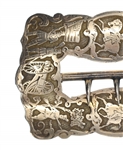 10K YELLOW GOLD MEXICAN REVOLUTION ERA SASH BUCKLE