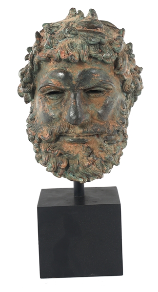 AFTER HEAD OF A BOXER BRONZE STATUE